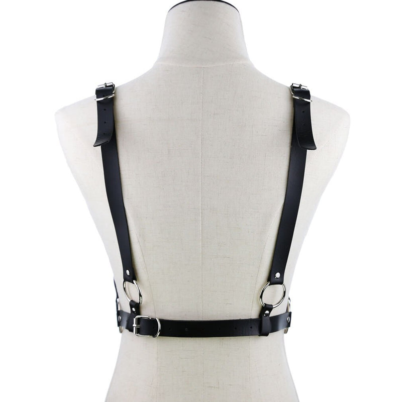 'Total Badass' Black Goth Alt Fake Leather Body Harness at $24.99 USD l ...