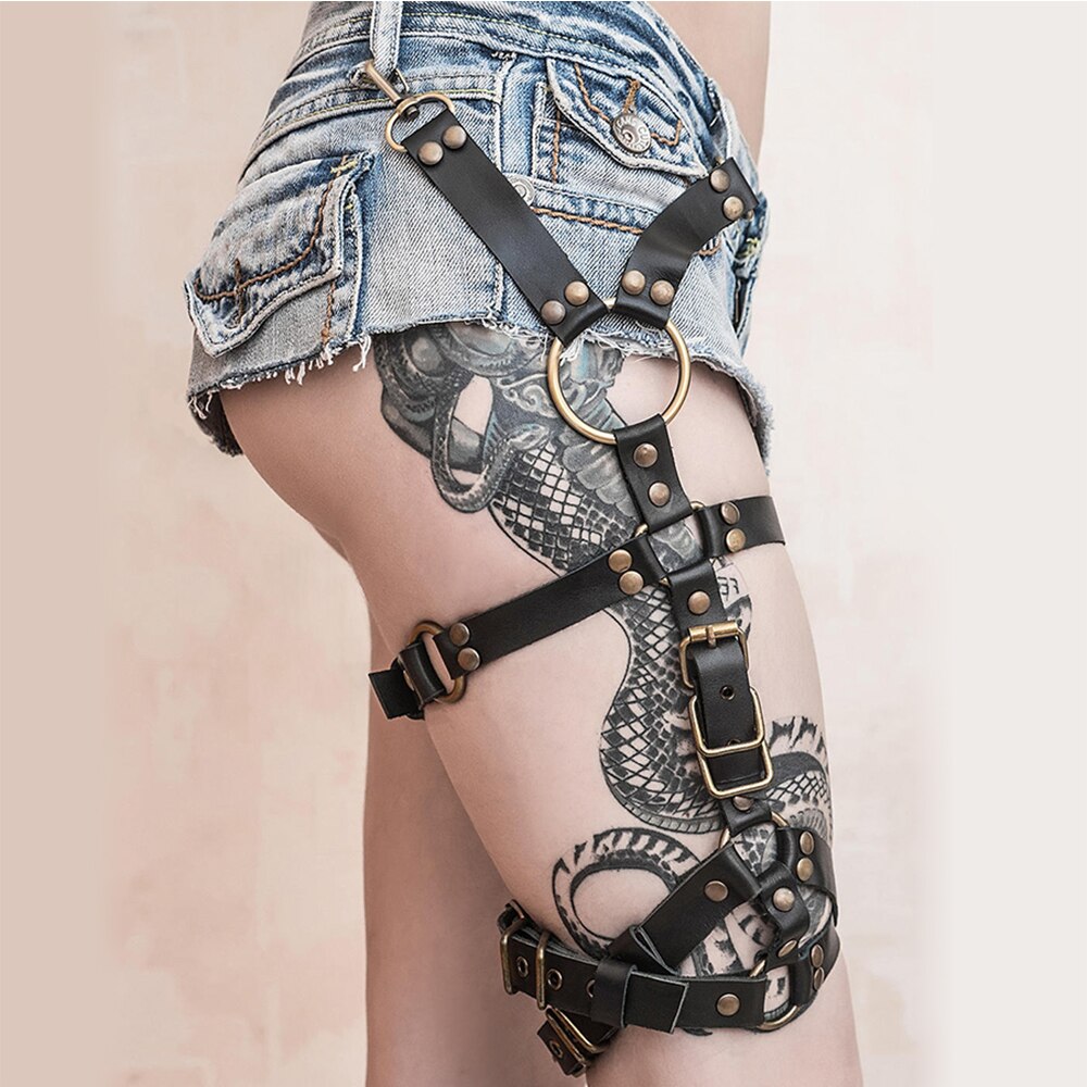 Submission' Gothic Alt Black Leg Strap Garter – Rags n Rituals