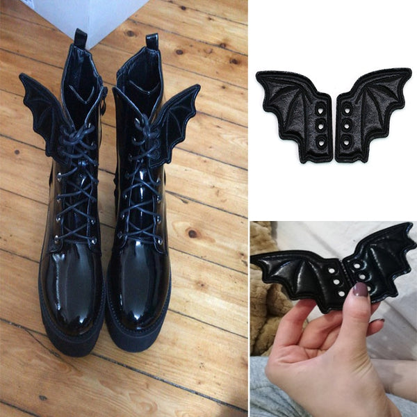 Black Bat Shoe Lace Accessory One Pair at $13.99 USD l Rags n Rituals