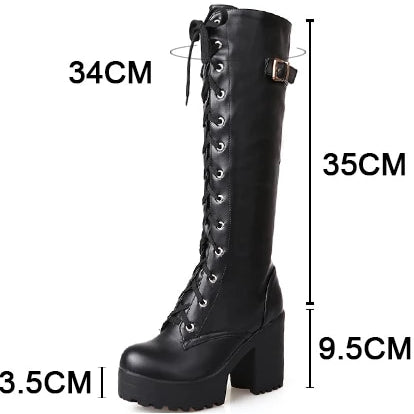 lace up boots long