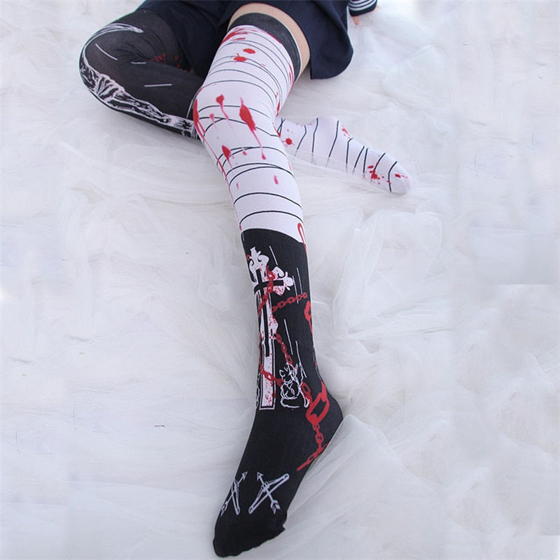 Black Goth Knee High Stockings – Rags n Rituals