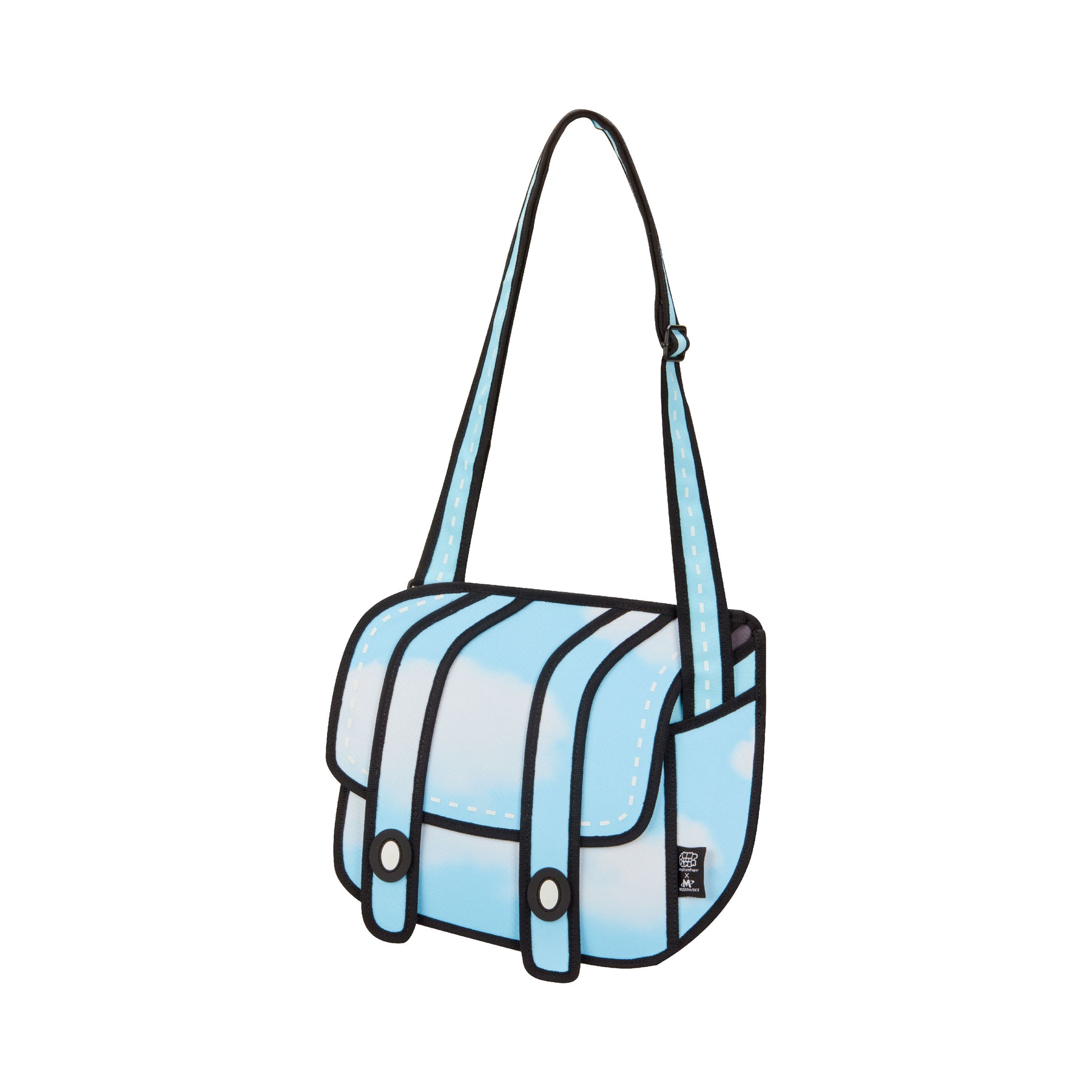 2D Bag Cheese Blue Messenger Shoulder Bag | JumpFromPaper Cartoon Bag