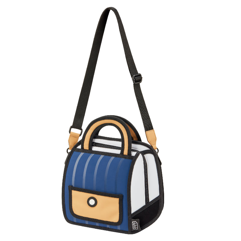 2D Outer Stripe Blue Handbag | JumpFromPaper