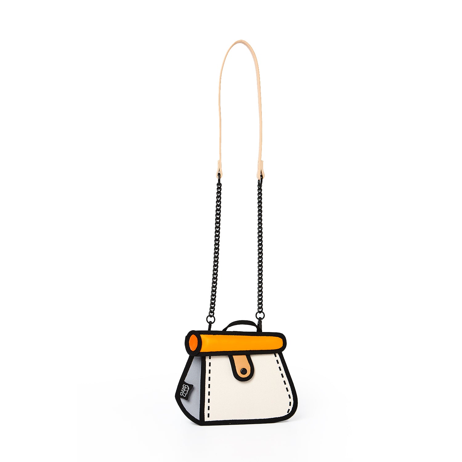 orange chain bag