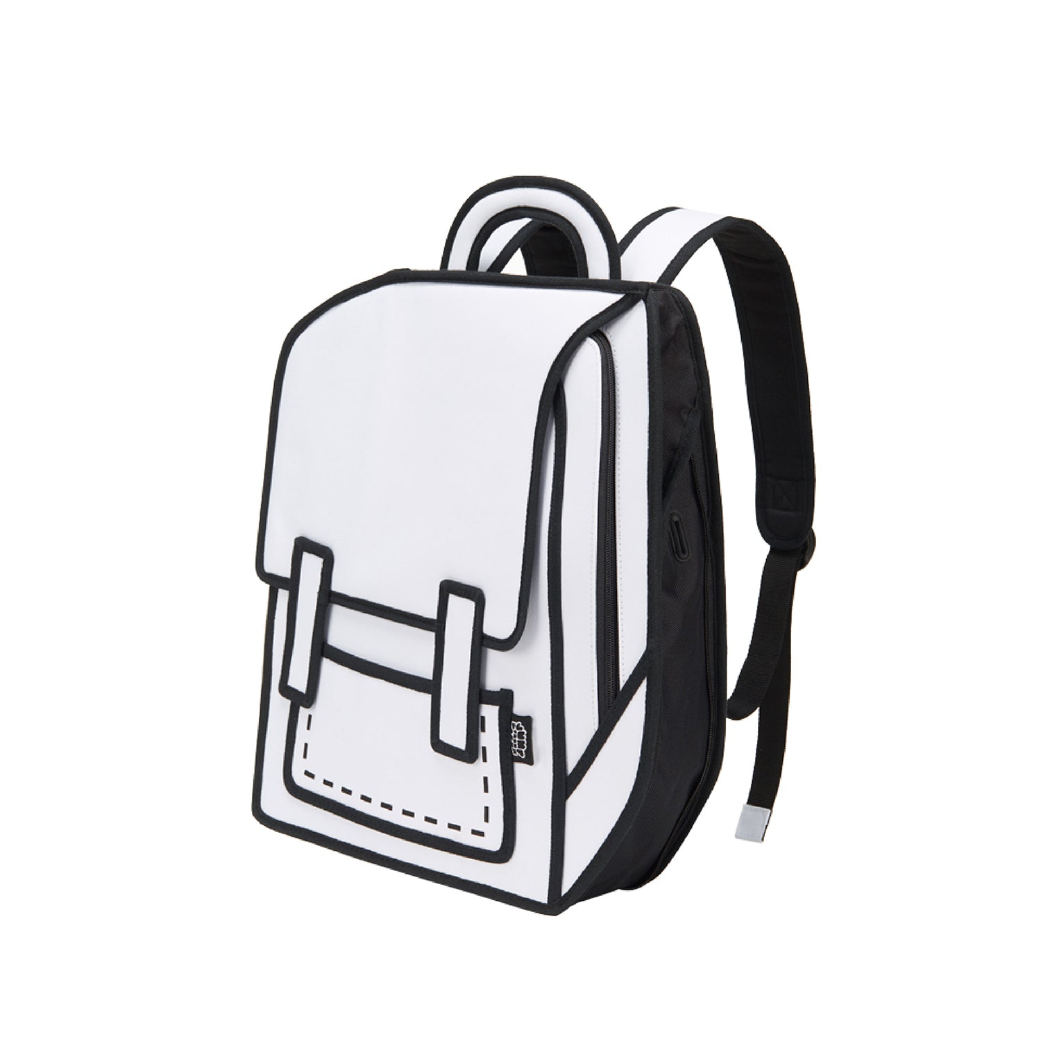 2d Bag Graffiti White Laptop Backpack Jumpfrompaper Cartoon Bag