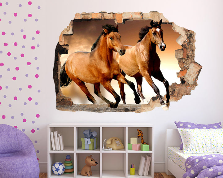 Brown Horse Girls Bedroom Decal Vinyl Wall Sticker R098