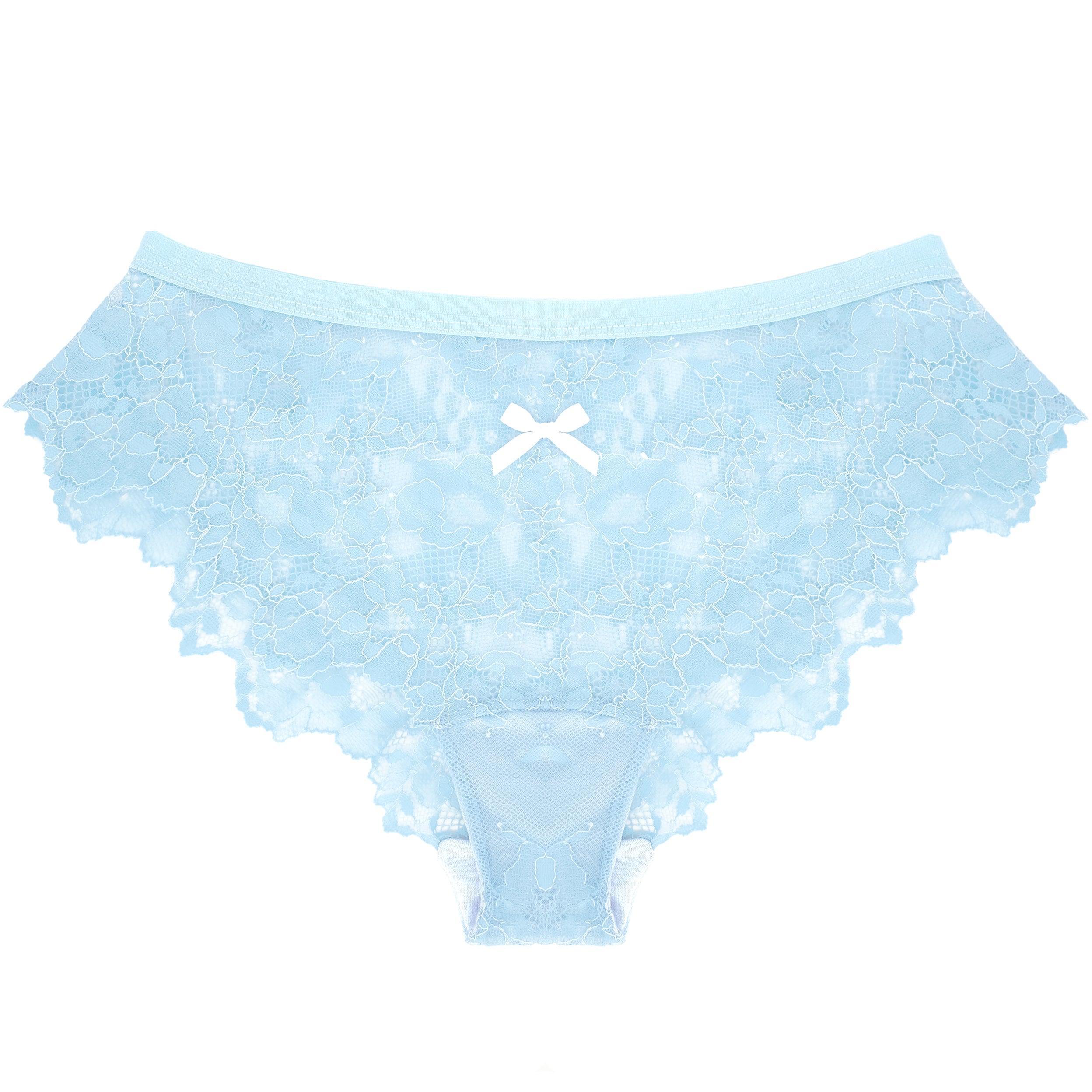 blue lace panty