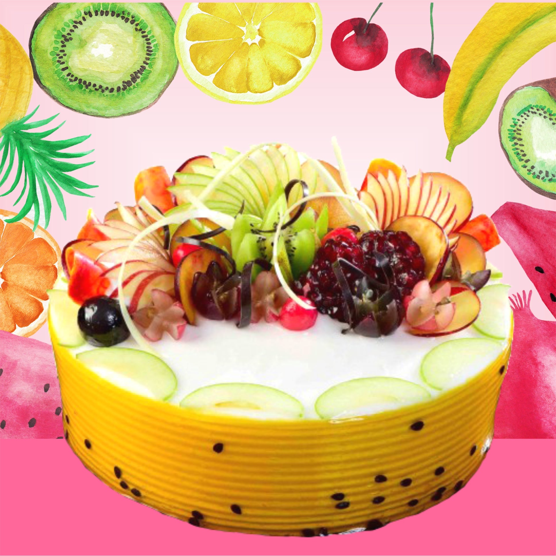 Special Fresh Fruit Cake 2 | Order Online at Bakers Fun