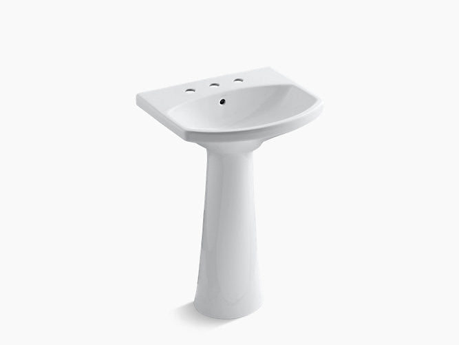 Kohler Cimarron Bathroom Pedestal Sink with 4" Centerset ...