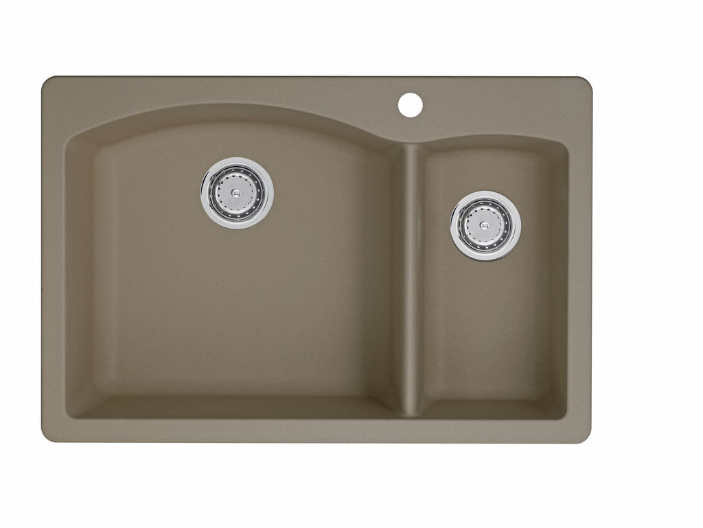 Blanco Silgranit Diamond Dual Deck Kitchen Sink 1 1 2 Bowl Truffle 441282