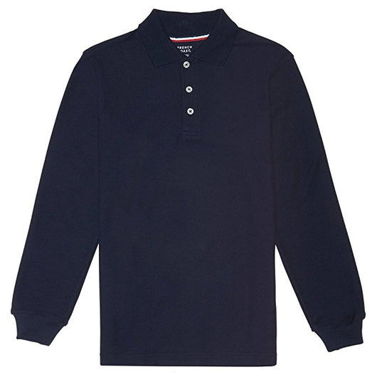 Unisex Basic Long Sleeve Polo - Navy – Custom Logoware & School Outfitters