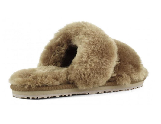 Long hair ponyskin fur slide slipper