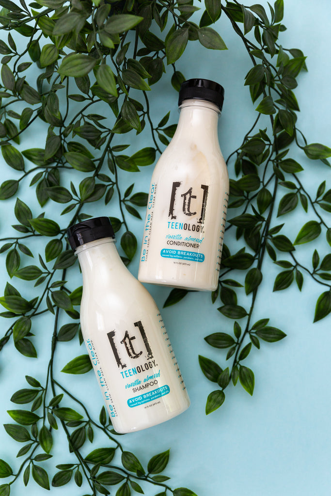 TEENOLOGY Vanilla Almond Shampoo & Conditioner - premium, sulfate-free shampoo that's good for the hair, skin, and senses. 