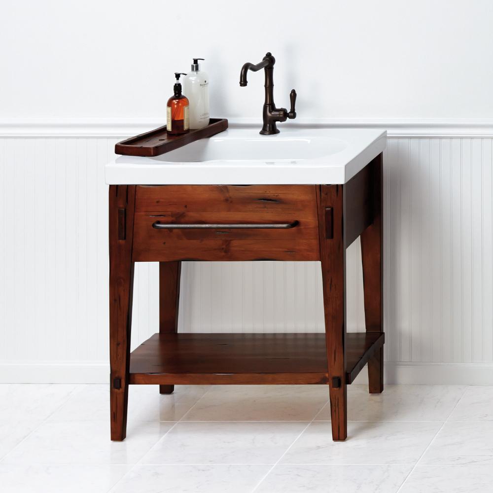 30 Portland Bathroom Vanity Cabinet Base In Rustic Pine