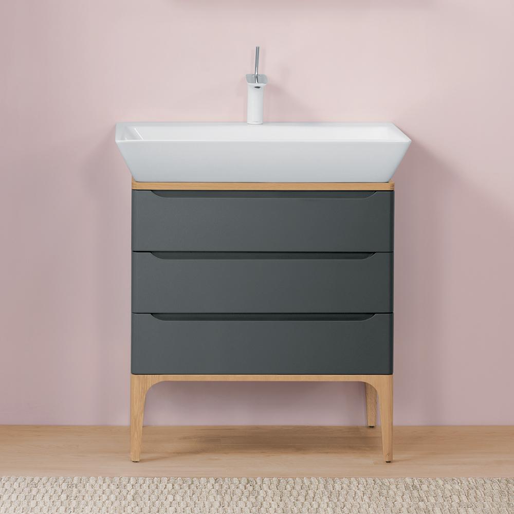 28 Wide Bathroom Vanity In Stone Grey