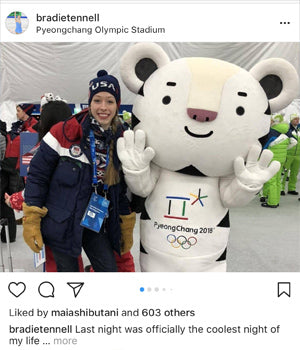Olympic U.S. Figure Skater Bradie Tennell Wearing ANGEL Earrings by SONIA HOU Jewelry at the Winter Olympics '18