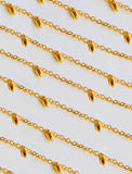 RICE BEAD THIN CHAIN NECKLACE IN 18K GOLD VERMEIL