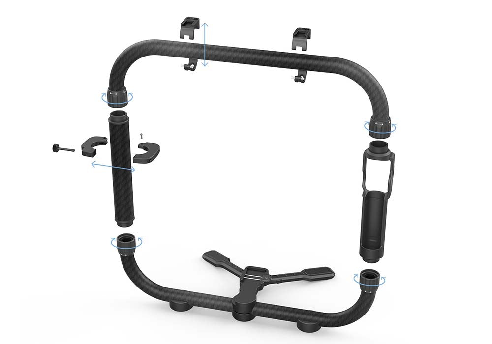 FeiyuTech Carbon Fiber Dual Handle Grip Cage Übersicht