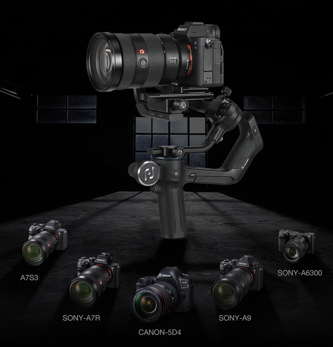 Vue d'ensemble du stabilisateur de cardan FeiyuTech Scorp