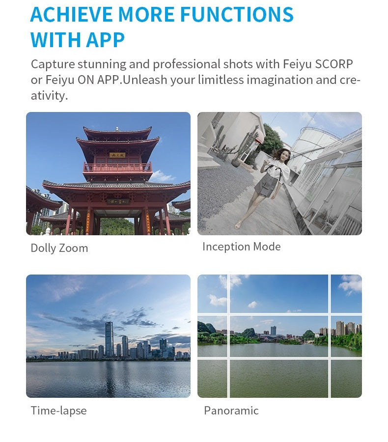 FeiyuTech Scorp Mini Gimbal App Functions