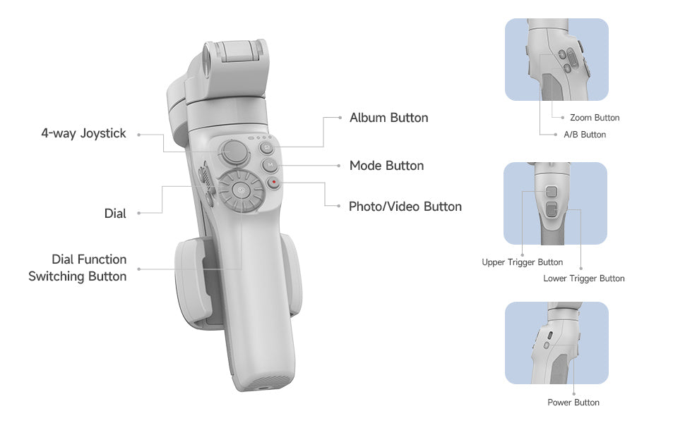 Vue d'ensemble du stabilisateur de cardan FeiyuTech Vimble 3SE