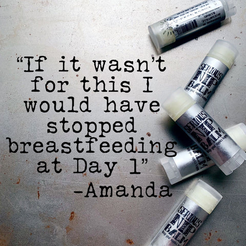 metal background with a pile of healing nipple balms and the text "if it weren't for this I would have stopped breastfeeding at day 1"