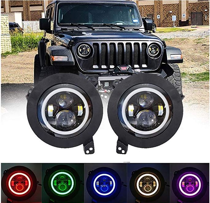 Brawlee™ Jeep Wrangler JL/JLU LED Halo Daytime Running Lights RGB Head –  Done Right led