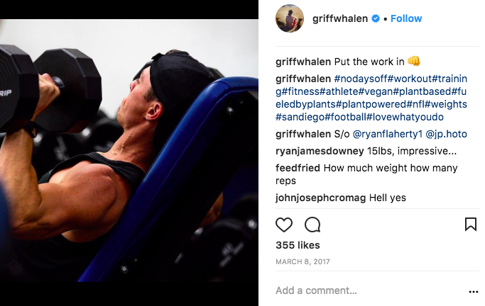 Griff Whalen vegan bodybuilder