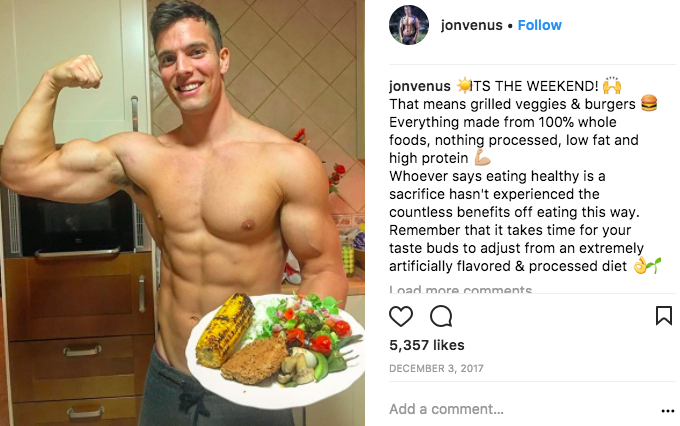 Jon Venus Vegan Bodybuilder