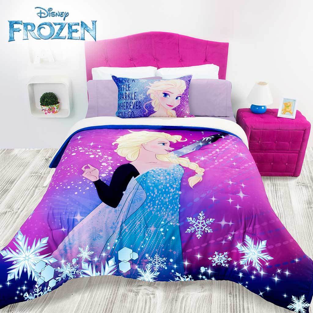 Disney Frozen Queen Elsa Comforter W Sherpa Sheet Set Sold