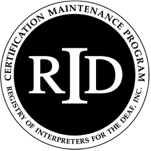 Registry of Interpreters for the Deaf (RID) Logo