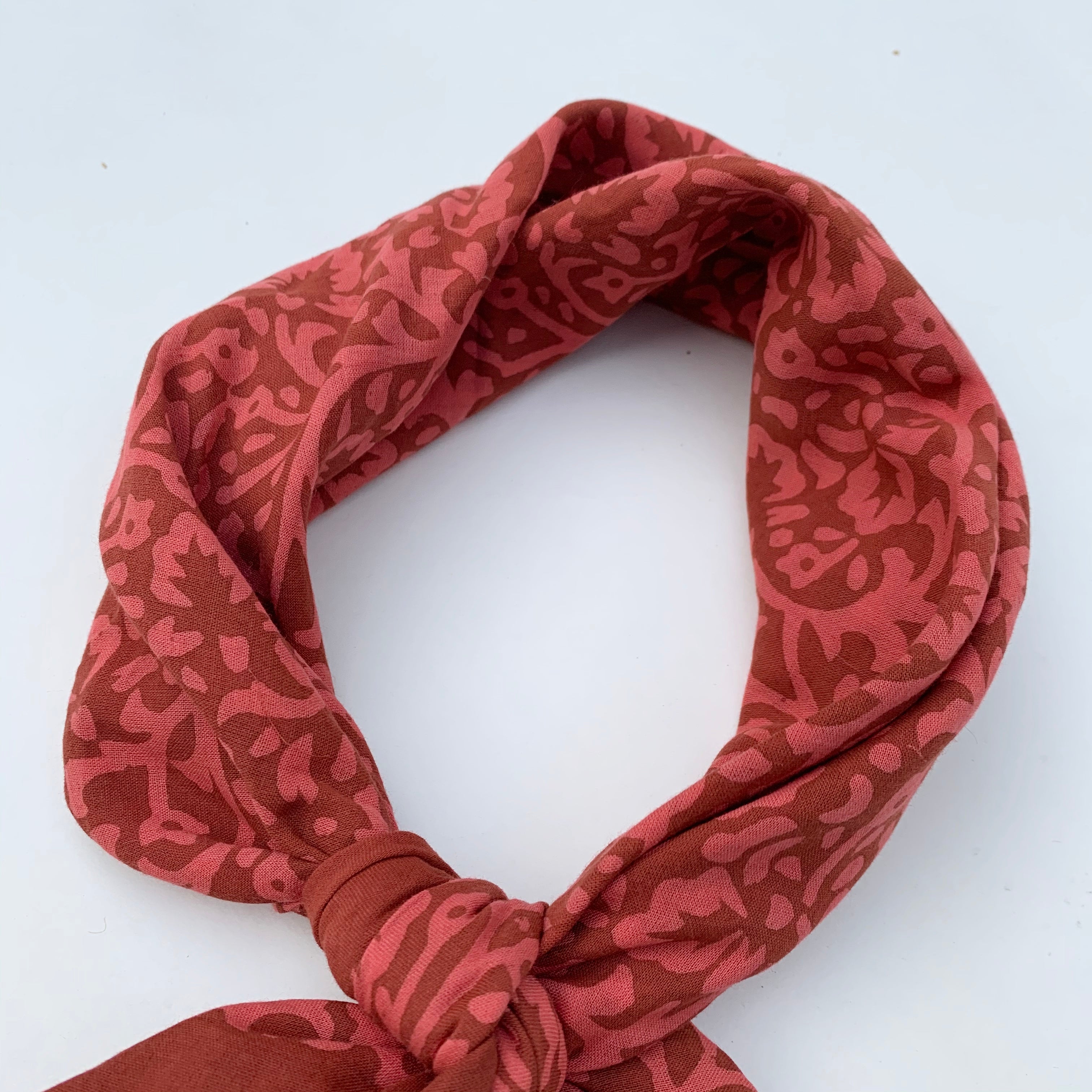 Bandana | Lace Flower in Deep Coral