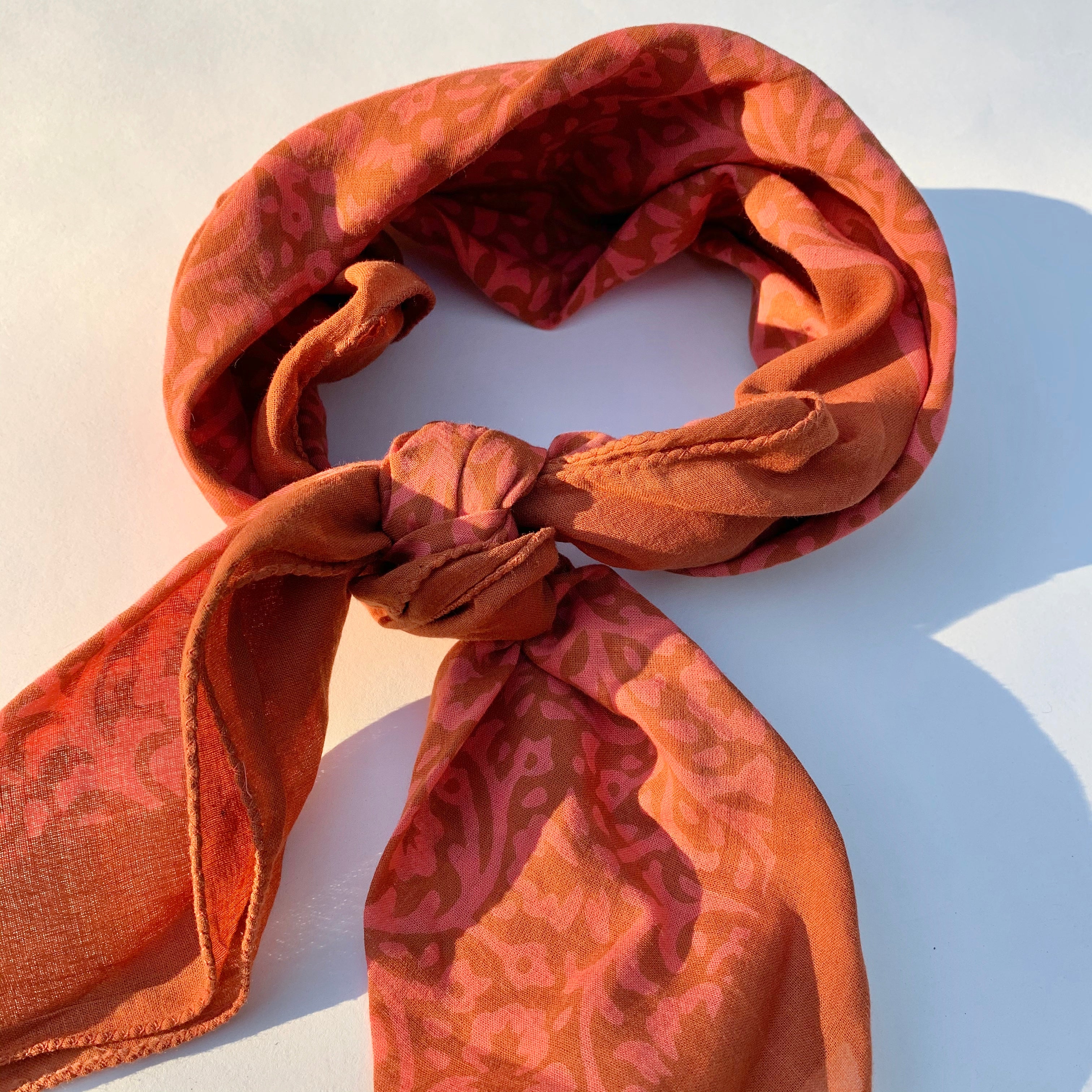 Bandana | Lace Flower in Orange Clay