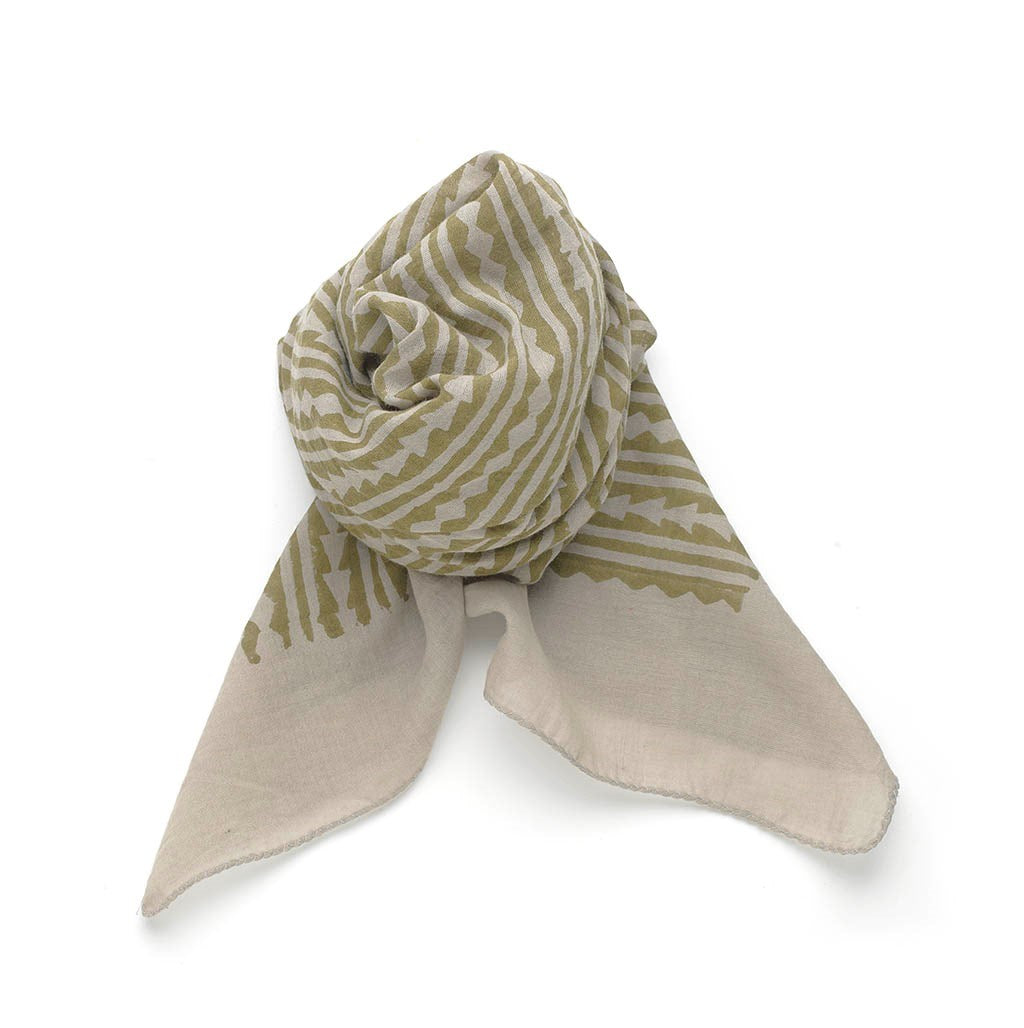 Bandana | Diamond Stripe Olive Grey