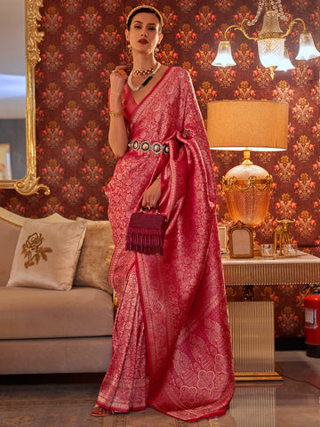 Pink Kanjivaram Saree