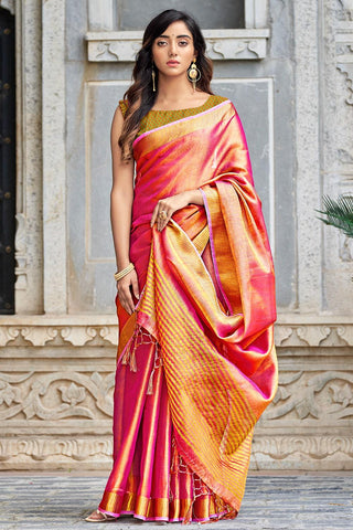 Shyla - Organic Beige Linen Saree | Linen World