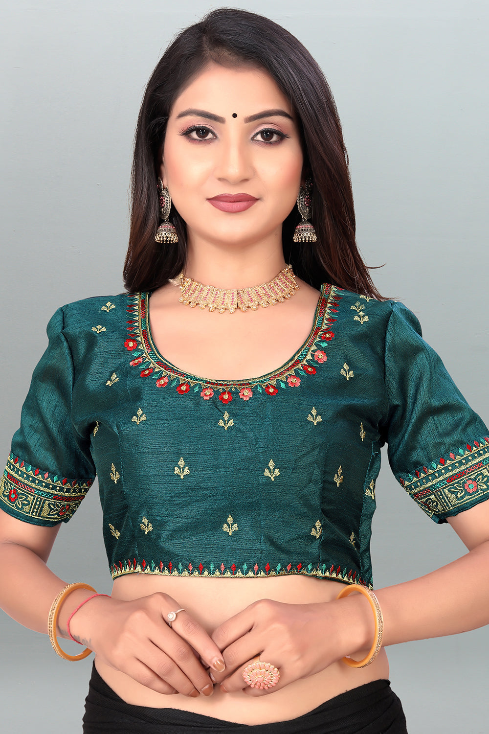 Buy Sapphire Blue Designer Blouse online-Karagiri