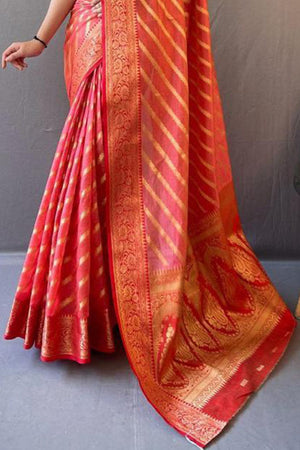 Buy Punch Pink Leheriya Saree online-Karagiri