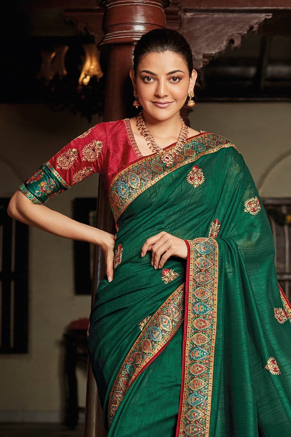 Buy PSacramento Green Woven Paithani Saree Online at Best Price - Karagiri