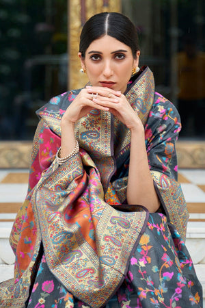 Pashmina Silk Saree | Buy Pashmina Silk Sarees Online | G3fashion.com