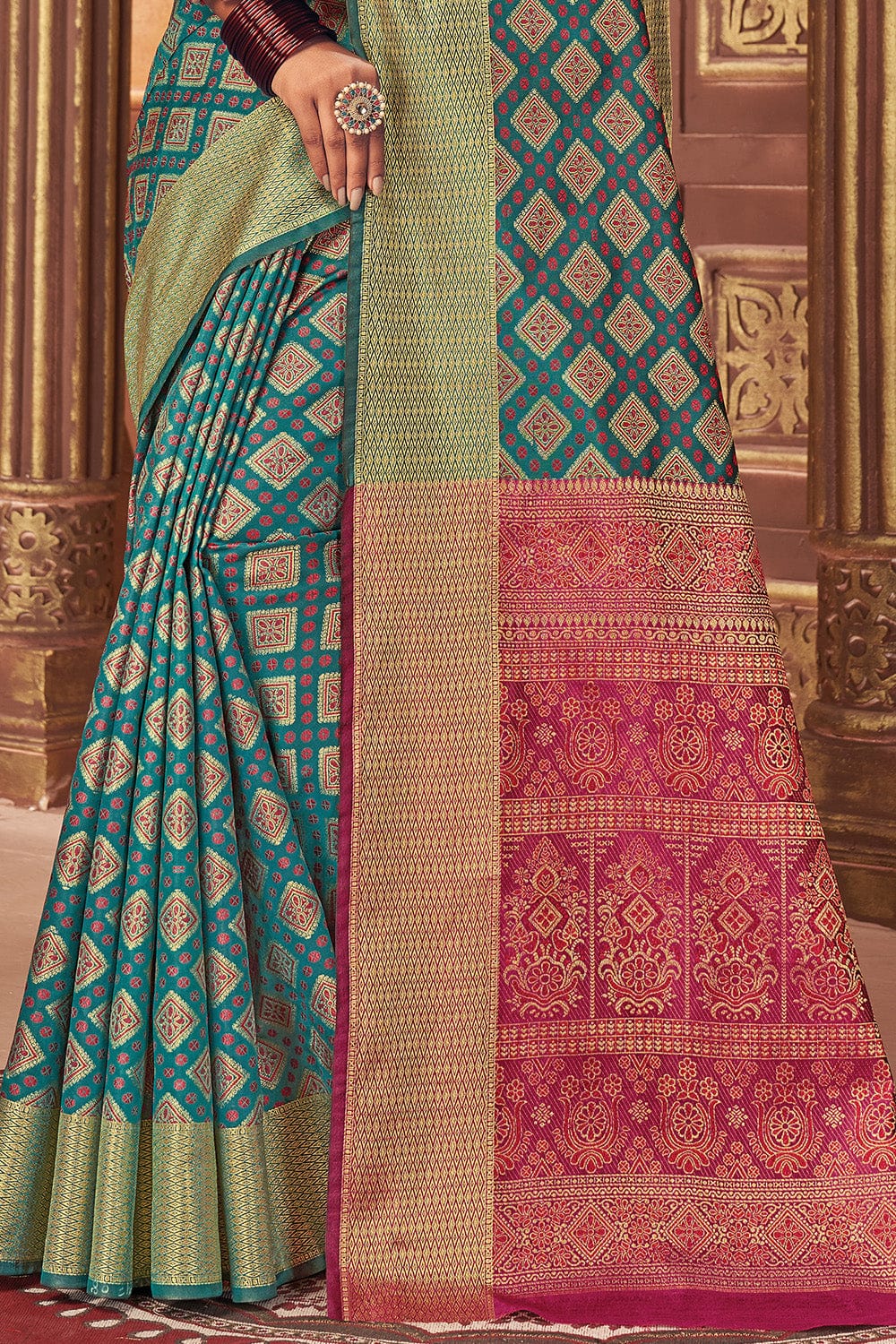 Buy Blue Patola Saree online-Karagiri