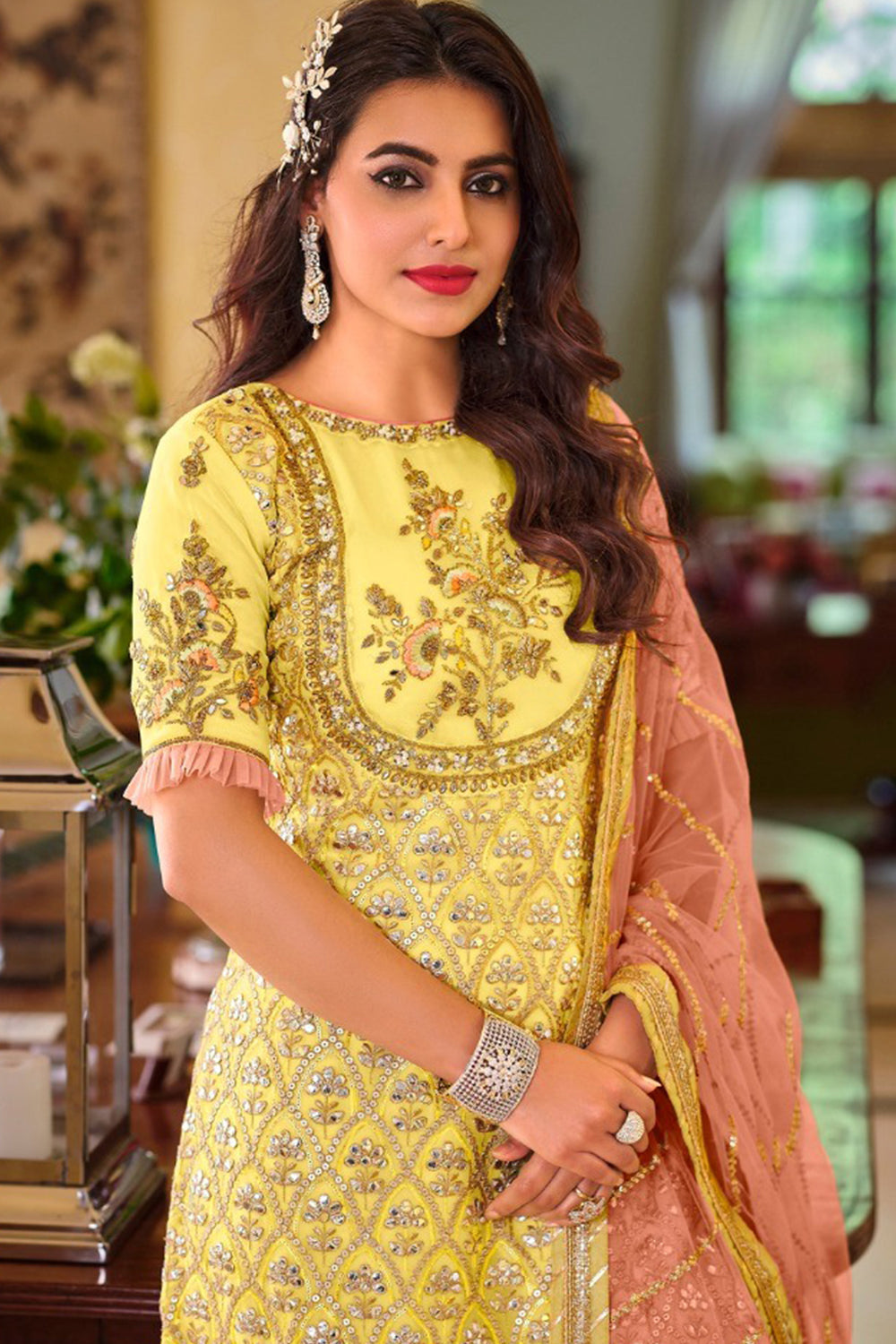 sharara suit lemon yellow sharara suit silk saree online