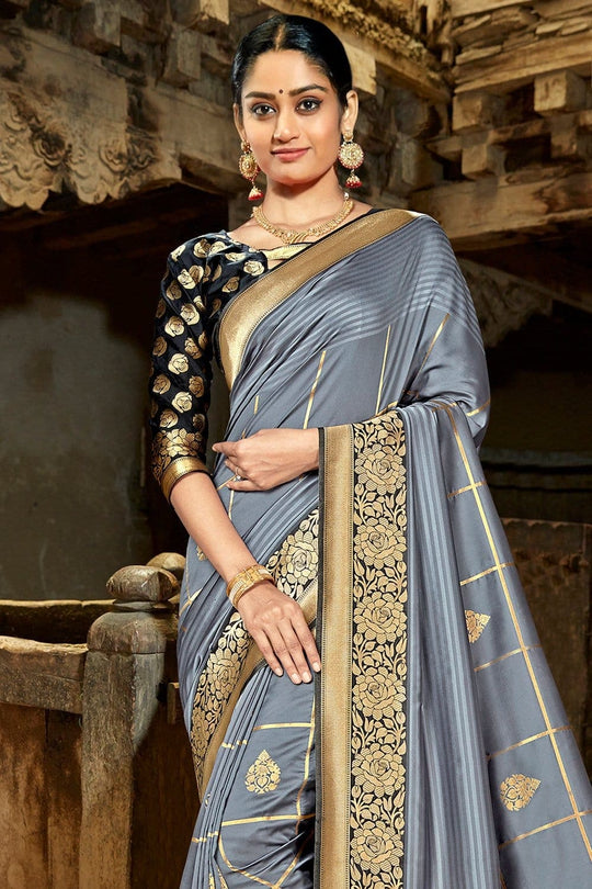 Buy zari woven beautiful South Silk Saree online at best price on ...