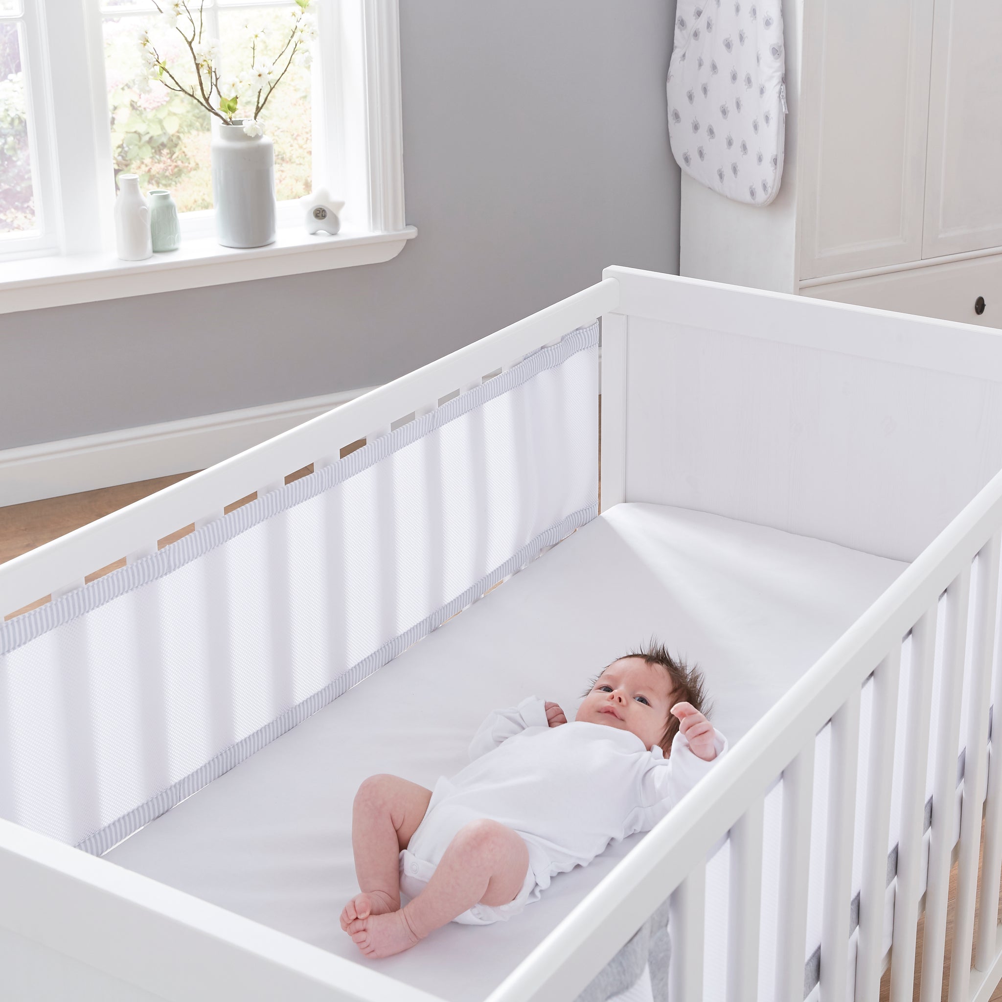 breathable cot bumper argos