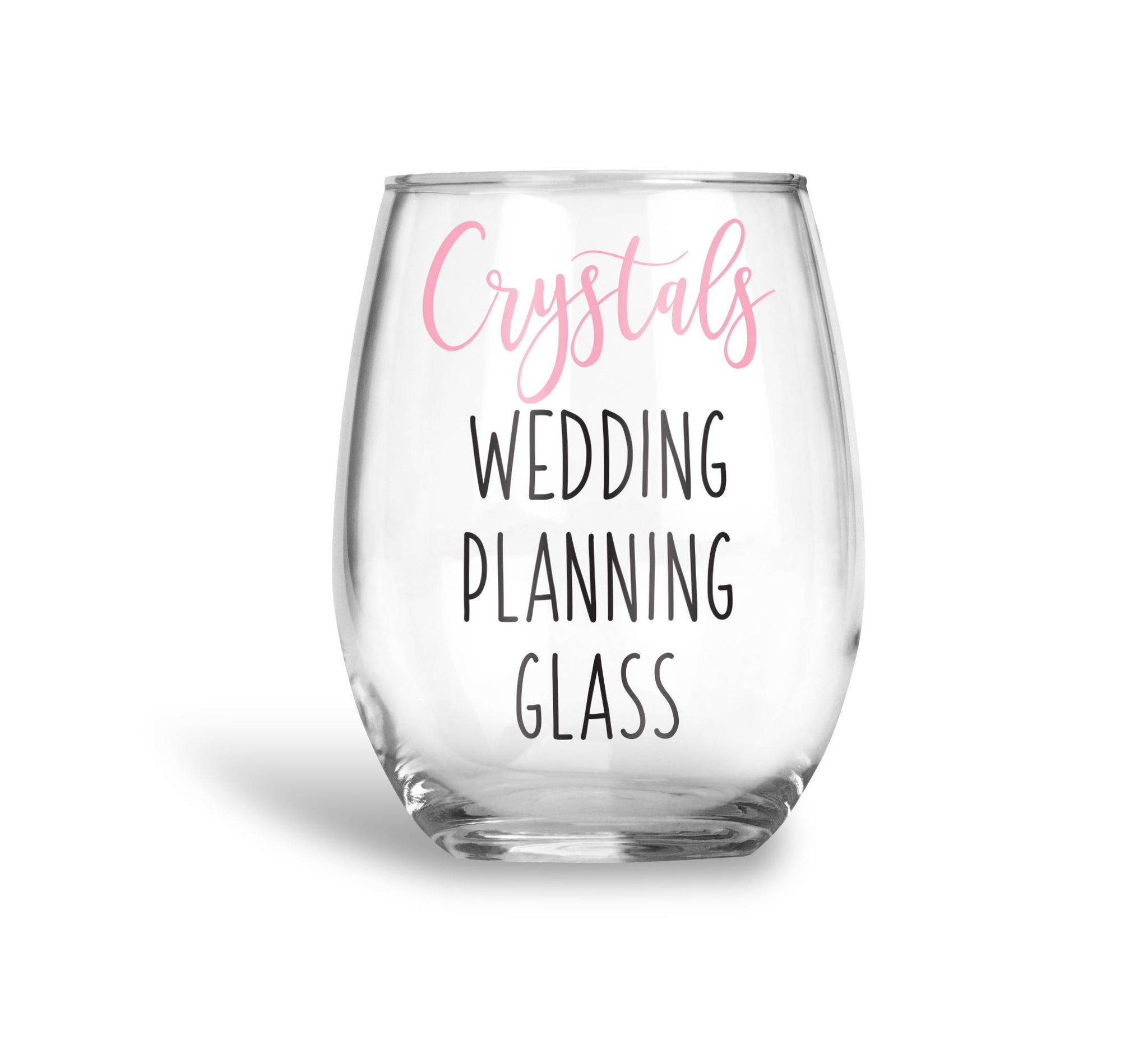 Download Personalized Wedding Planning Wine Glass With Love Luxe