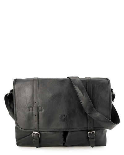 Distressed Leather Nomad Messenger Bag - Black Messenger Bags - Urban State Indonesia