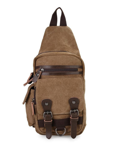 Canvas Utility Sling Bag - Brown Slingbags - Urban State Indonesia
