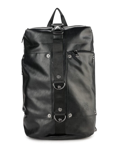 Distressed Leather Convertible Duffel Backpack - Black Backpacks - Urban State Indonesia