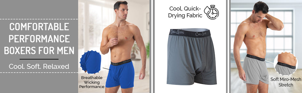Moisture-Wicking Men's Performance Boxers - Chill Boys - compression-shorts  - compression-shorts