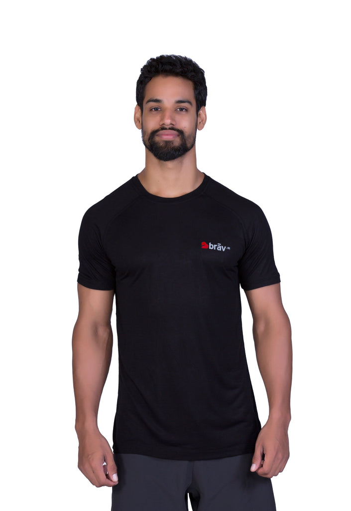 Brav Activewear Bamboo Plain Men's T Shirts - Classic Black – The ...